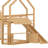 Kids Full Solid Wood Loft Bed with Bookshelves and Slide-1171928982-1171928980
