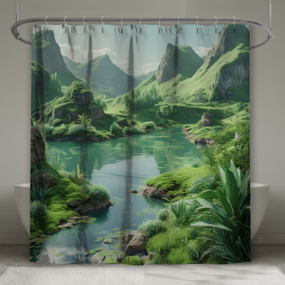 Rideaux de douche Lush Green Valley