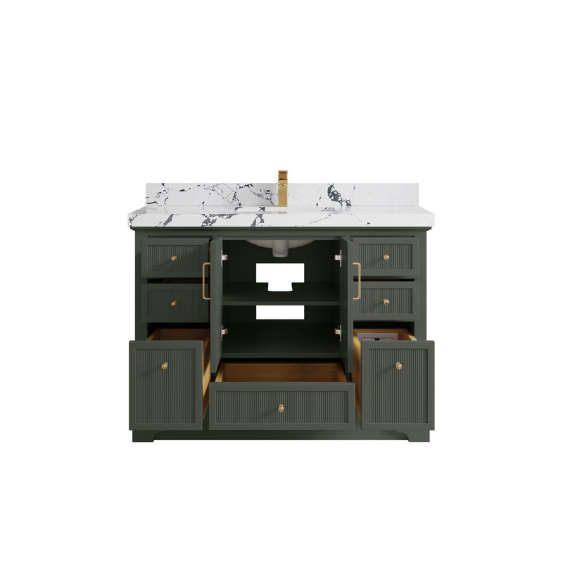 Alys 48'' Single Bathroom Vanity with Quartz Top