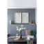 Accessoire de 2 boîtes murales à ombres florales 19,5 x 1 x 31,5 po, contraste blanc et beige, féminin pour la décoration du vestiaire avec fleurs