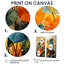 Orange, plantes tropicales vertes II - impressions sur toile orange-269456777-269456781-269456782