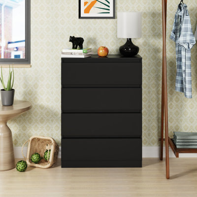 Delone 4 Drawer 70Cm W Chest of Drawers Nightstand Bedside Cabinet