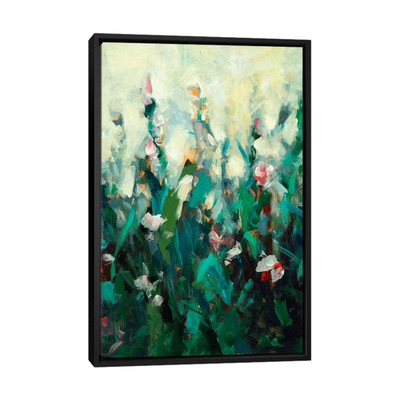 « ode to monet ii », impression sur toile, H 26 po x l 18 po x P 1,5 po, Toile avec cadre noir, Pas de tapis
