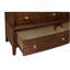 Commode 1 pièce de style transitionnel avec 6 tiroirs et meubles en bois au fini cerisier foncé