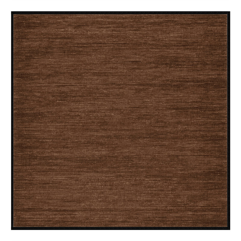 Tapis brun uni lavable à la machine, Carré 7 pi