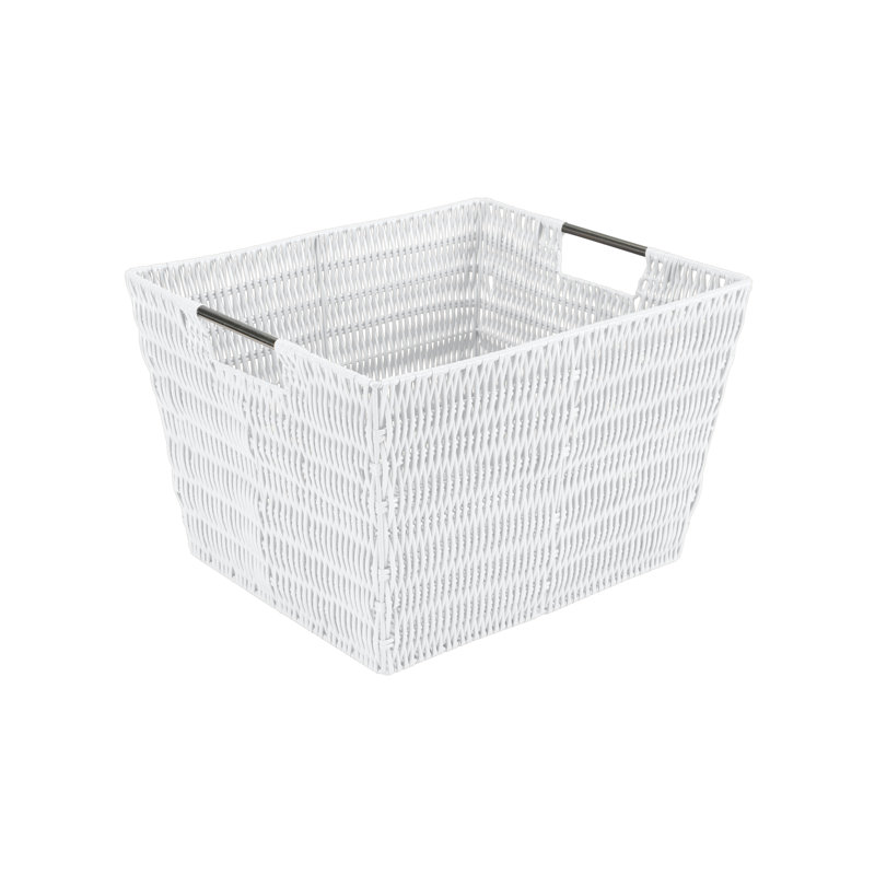 Simplify Plastic Box, White, 10" H x 13" W x 15" D