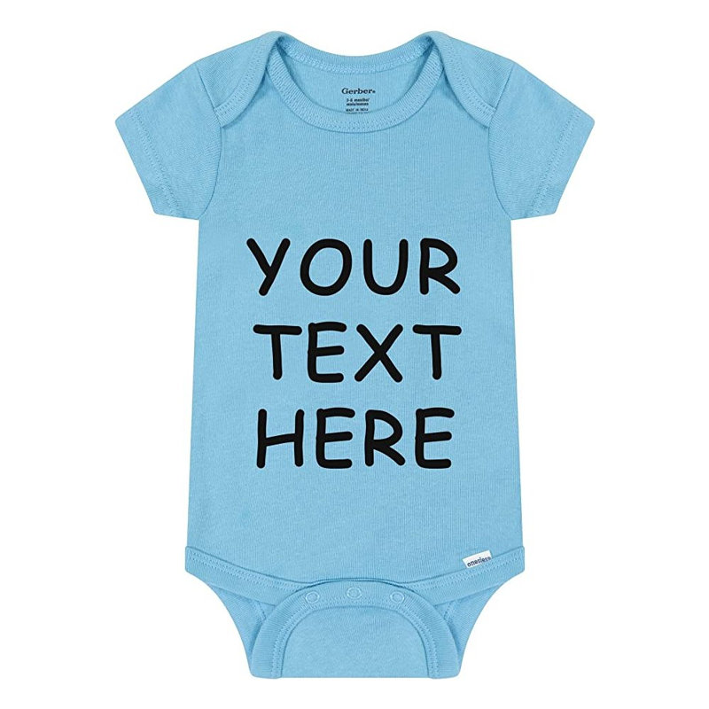 Body 100% coton, Bleu clair