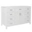 Meuble-lavabo autoportant de 119 cm (47 po) seulement, 2 portes à fermeture amortie, 8 tiroirs, blanc