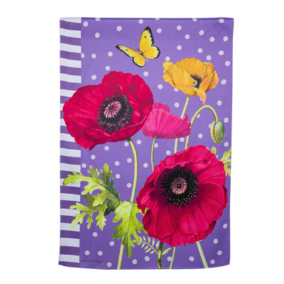 Drapeau de maison en suède Poppy Welcome