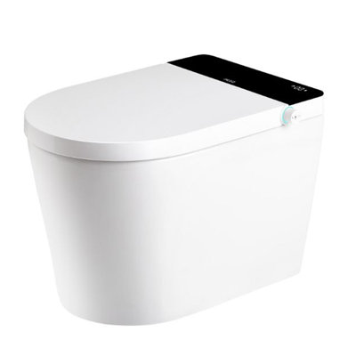 Comfort Height Intelligent  Toilet Bidet In Whitemodern Intelligent Toilet With Auto Open, Auto Close, Auto Flush, Heated Seat And Remote