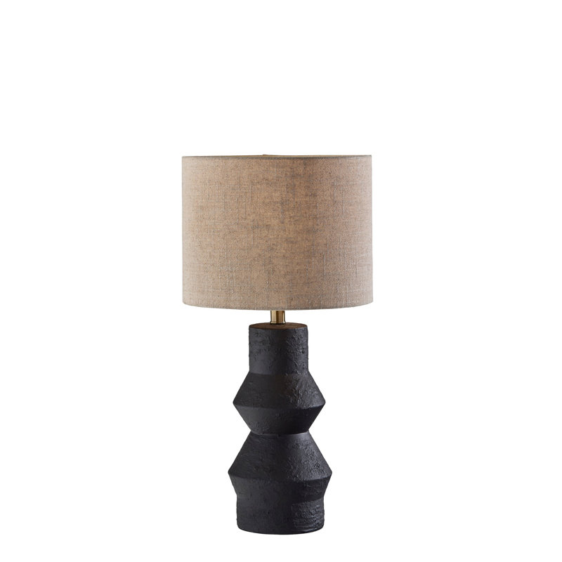 Lampe Jefferson, Noir, Brun pâle