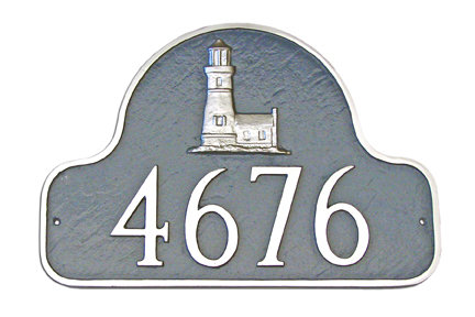 Enseigne d’adresse pour pelouse sur 1 ligne, Bronze vieilli / doré