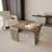  Modern Walnut Square Modular Curved Solid Wood Coffee Table,Side Table,Easy Assembly