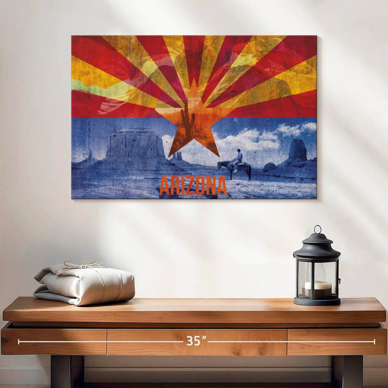 Drapeau de l’Arizona, H 16 po x l 24 po x P 1,25 po