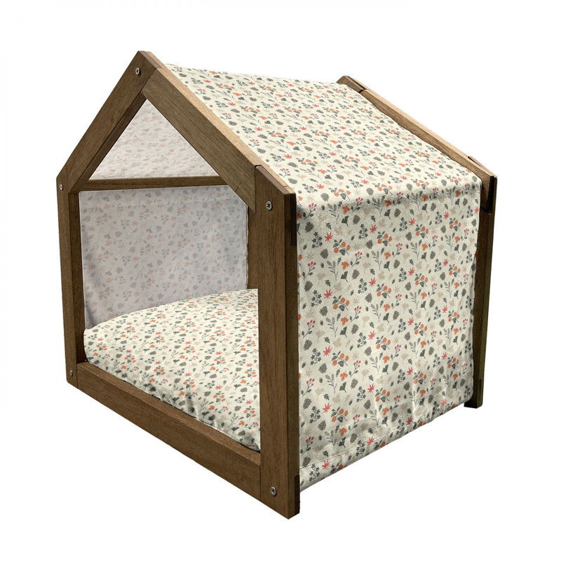 Niche pour chien en bois crème, H 25,59 po x l 29,53 po x P 21,65 po