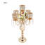 Élégant et chic porte-bougie en cristal à 5 bras avec décoration de table