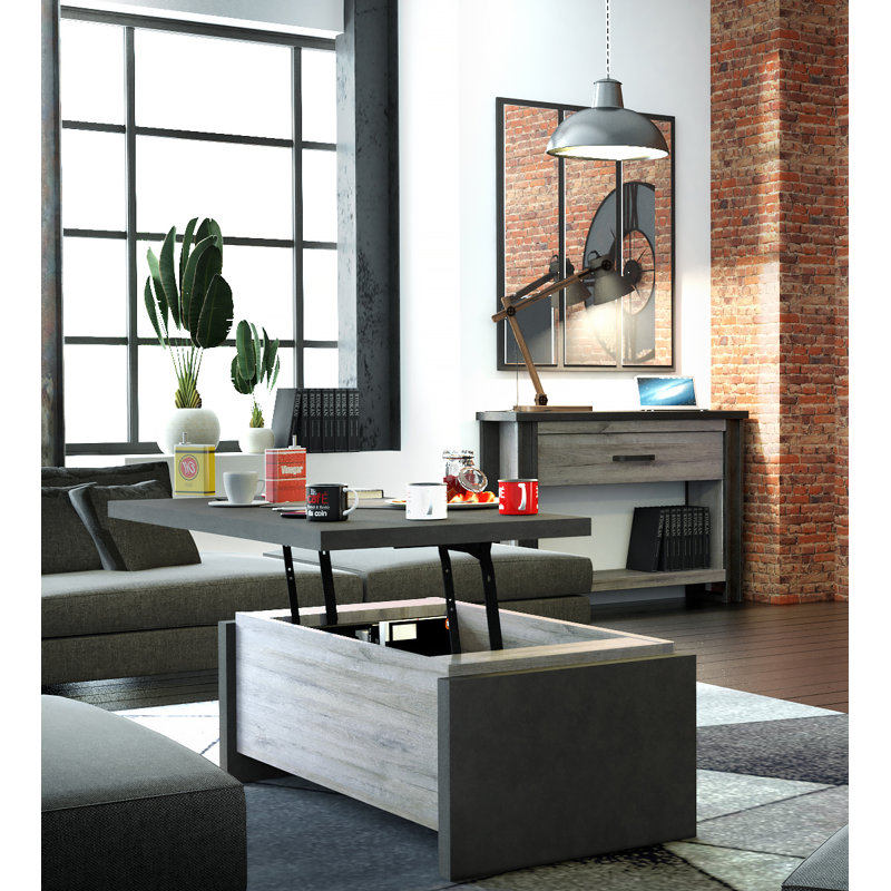 Boulton Lift Top Sled Coffee Table with Storage