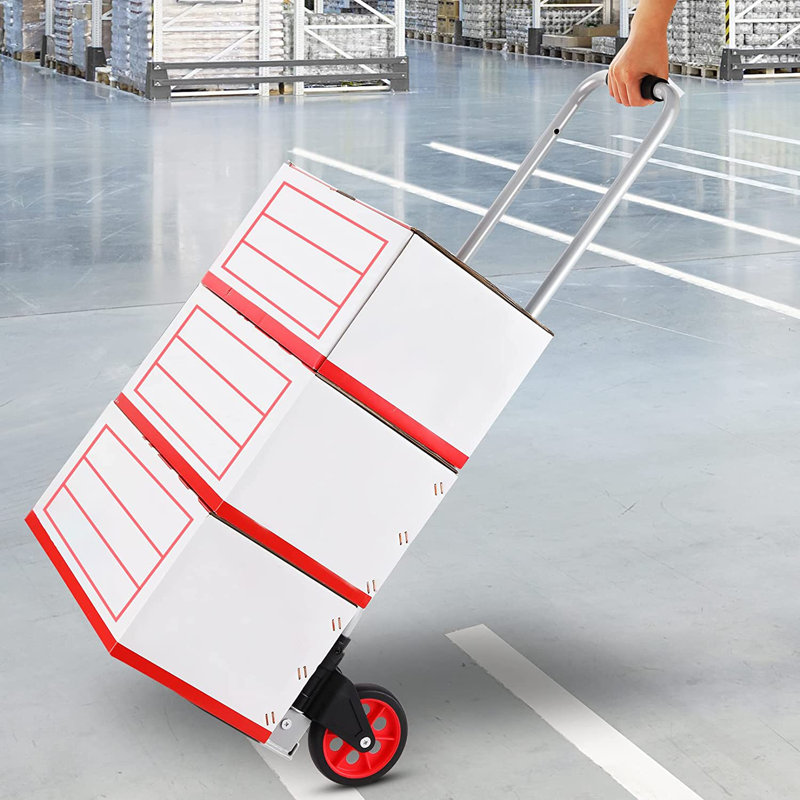 Hendry 265 Ib. Capacity Aluminum Portable Foldable Hand Truck Dolly