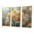 Toile avec cadre flottant or