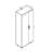 Asymmetrical Storage Cabinet With Adjustable Shelves And Utility Compartment