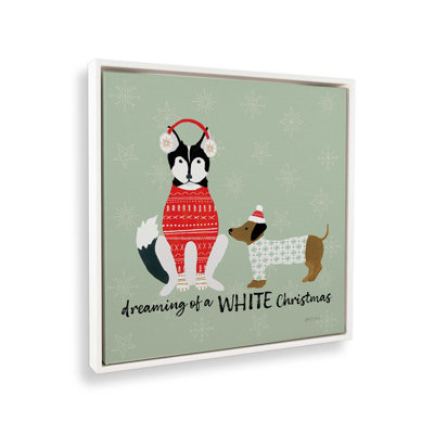 Puppy It's Cold Outside V by Yvette St. Amant Canvas Art Print