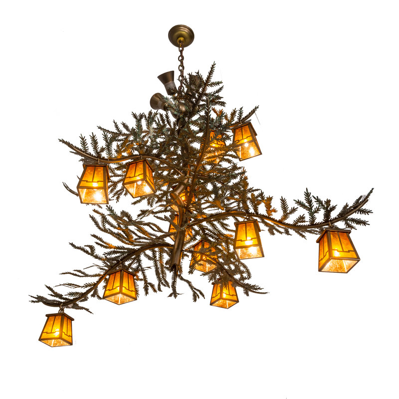 Lustre rectangulaire unique à 12 lumières Dorrine