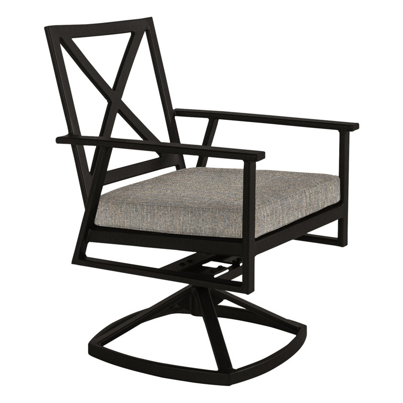 Marin Outdoor Rocker Chair, Harris Stone, Carbon Black