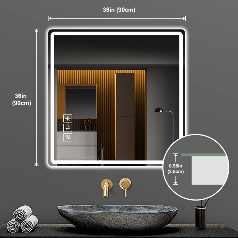 Miroir de salle de bain Fog Led