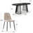 6- Person Dining Table Sets With Extendabe Oval Table & 6 Upholstered Chenille Dining Chairs-569505357