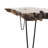 Brown Teak Wood Handmade Live Edge Living Room Coffee Table with Black Metal Hairpin Legs, 43" x 24" x 17"-1928180052