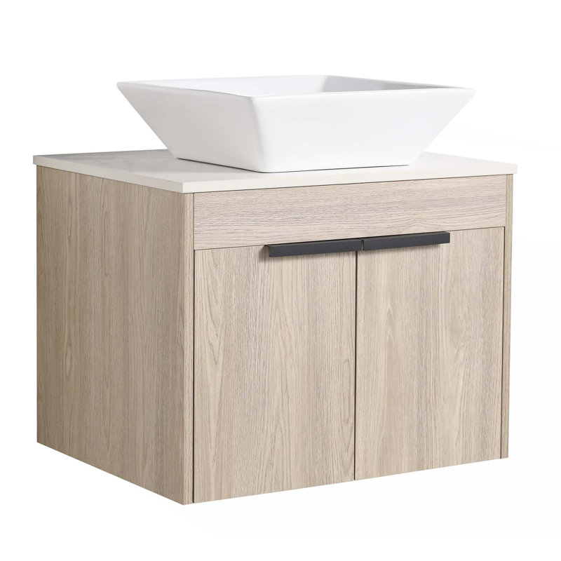 Ensemble de meuble-lavabo flottant avec lavabo en céramique Modern Design