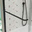 Porte de douche de baignoire, porte coulissante, avec verre trempé de 1/4 po et fini noir mat 56 à 60 po x 58 po