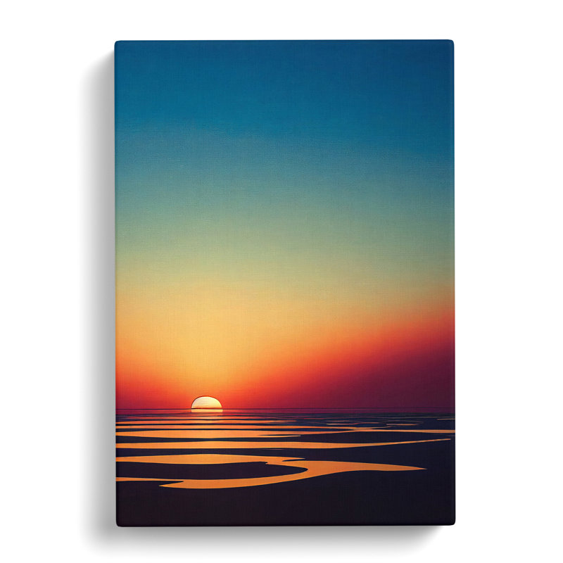 XV1022-3941X Shimmering Sunset - Print, No Matte, 50cm H x 35cm W, Wrapped Canvas