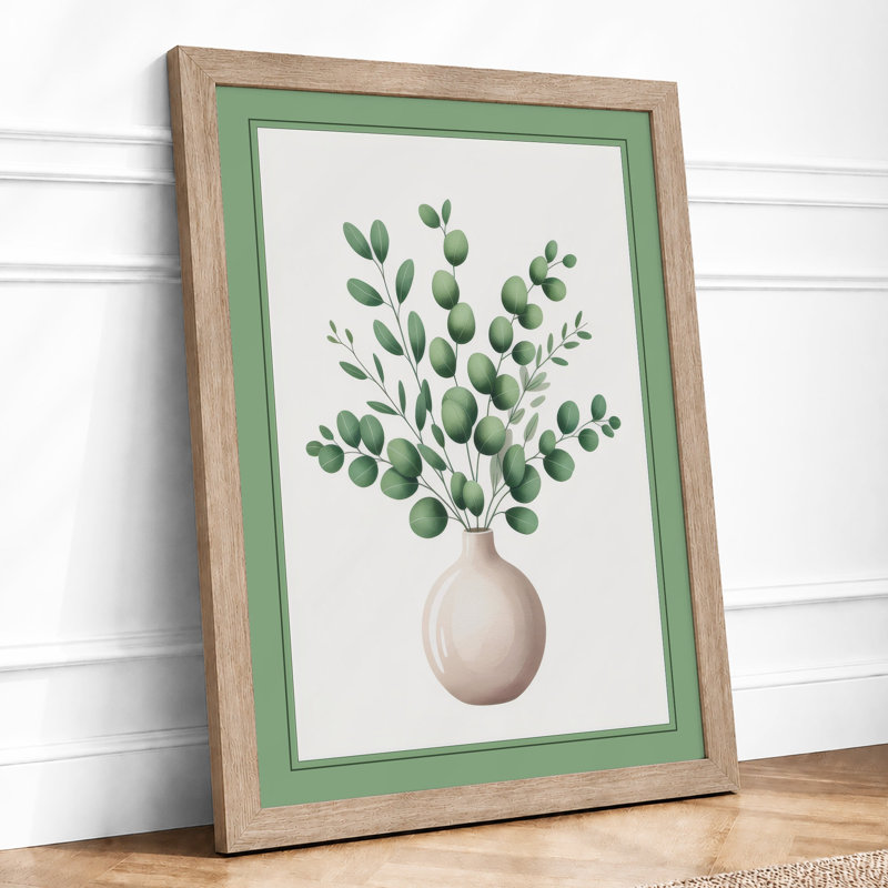 Eucalyptus In Stone Botanical - Print, Oak, A4 - 29.7 x 21.0 cm