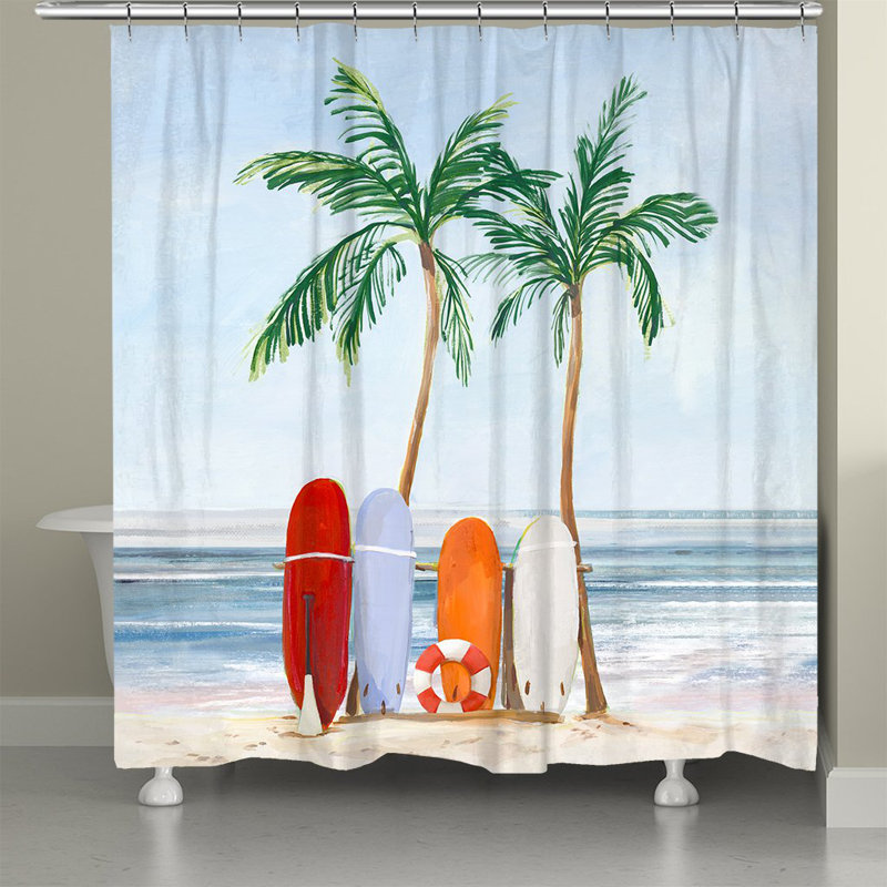 Ortegon Surfs Up Shower Curtain
