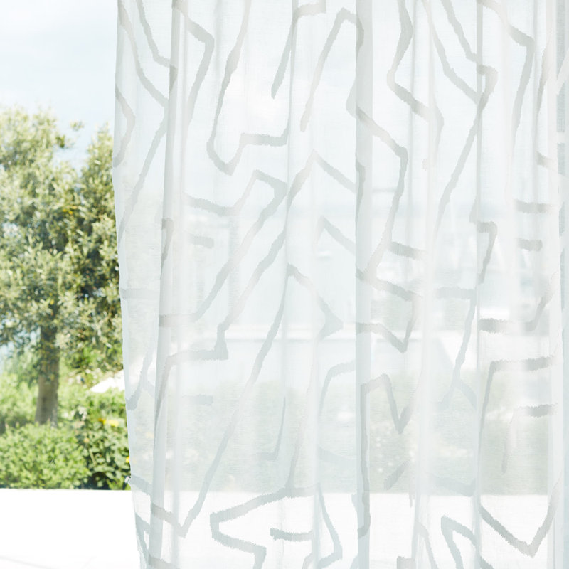 Melodic Sheer Fabric, White