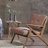 Balom Retro Button Tufted Upholstered Arm Chair with Angled Wood Frame-354018665