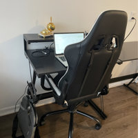 GTPLAYER Gaming Chair, Computer Chair with Footrest and Lumbar Support,  Height Adjustable Game Chair with 360°-Swivel Seat and Headrest and for  Office