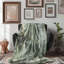Rustic Green Florals - Couverture de qualité supérieure 1 pièce-101981076