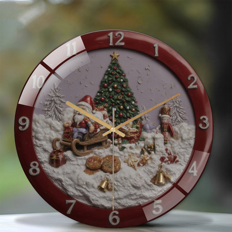 Horloge murale en verre 12 po