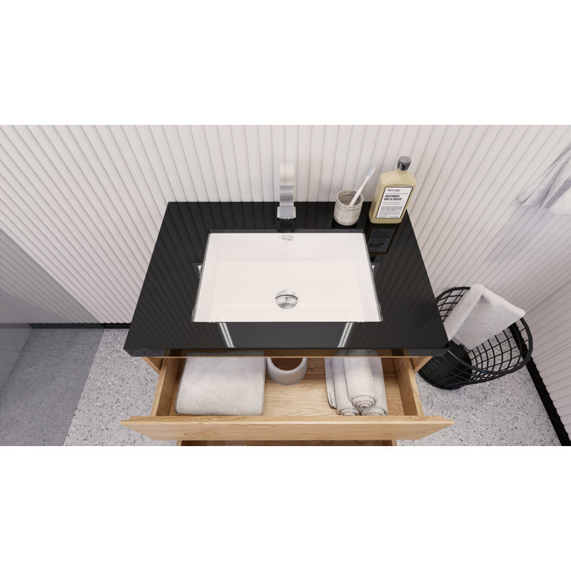 Reyes 29'' Single Bathroom Vanity Base Only, New England Oak