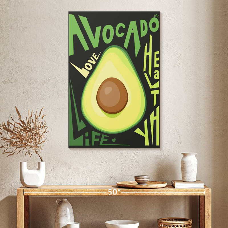 Kema Kitchen Avocado Wall Sign, 39" H x 26" W