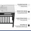 Évier de service 32 "x 18,5" en céramique en porcelaine avec cadre en acier inoxydable noir et tablette à serviettes