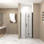 Porte de douche pliante 36 po x 72 po avec cadre en aluminium trempé 1/4 po Afton-123254210