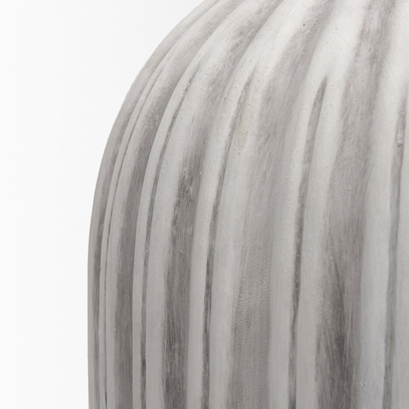 Elynna Tall Floor Vase, Gray, 15.75" H x 8" W x 8" D