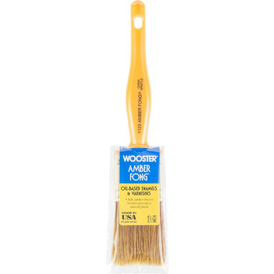 Wooster 1123 1-1/2" Amber Fong Brown China Bristle Paint Brush-1PK