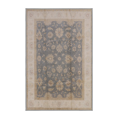 Tapis oriental ivoire / bleu marine Rikulf