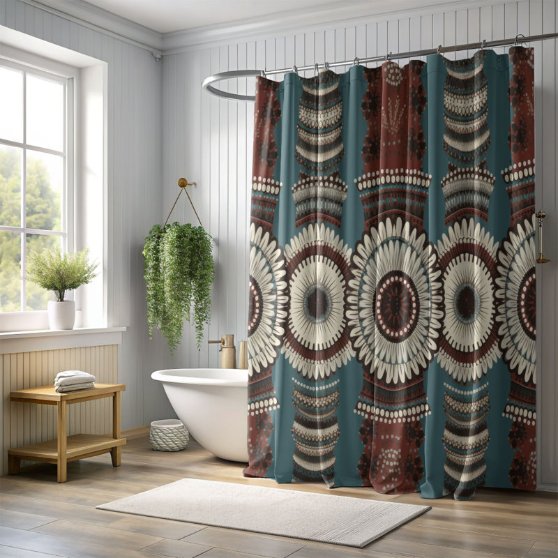 Rideau de douche Boho Essence - Premium, H 74 po x l 71 po
