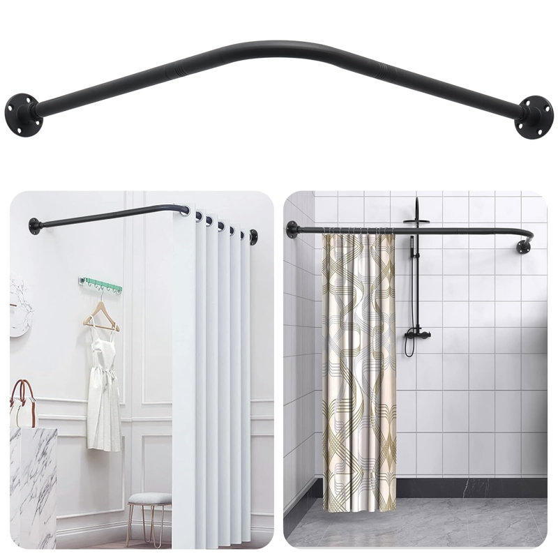 138cm L-Shaped Wall Shower Curtain Pole