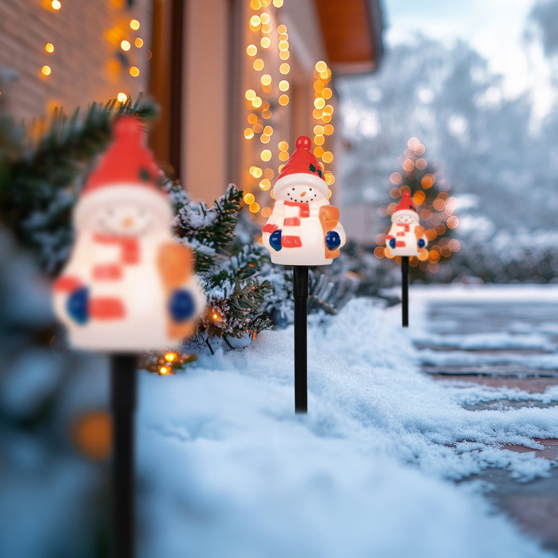 Marqueurs de sentier de Noël Jolly Snowmen 16 po